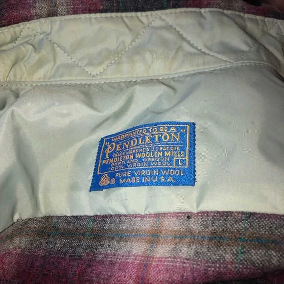 Pendleton wool button down shirt size large - Picture 2 of 2